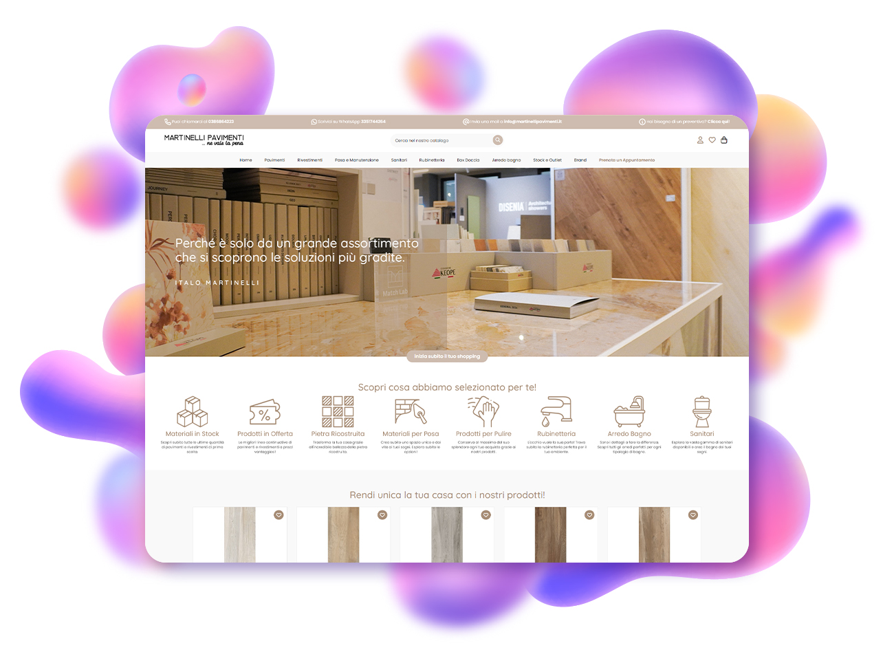 progetto ecommerce martinelli pavimenti